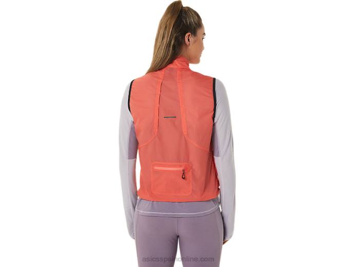 chaleco plegable metarun para mujer Asics 4L682502 papaya