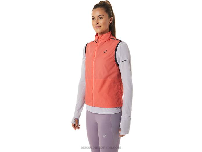 chaleco plegable metarun para mujer Asics 4L682502 papaya