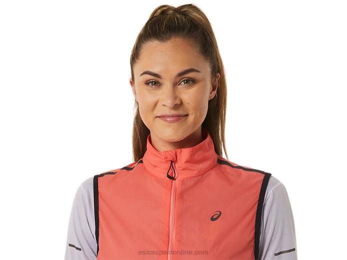 chaleco plegable metarun para mujer Asics 4L682502 papaya