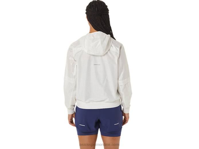 chaqueta de running nagino mujer Asics 4L682243 crema