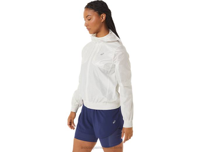 chaqueta de running nagino mujer Asics 4L682243 crema