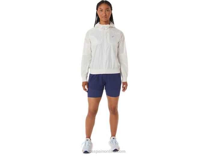 chaqueta de running nagino mujer Asics 4L682243 crema