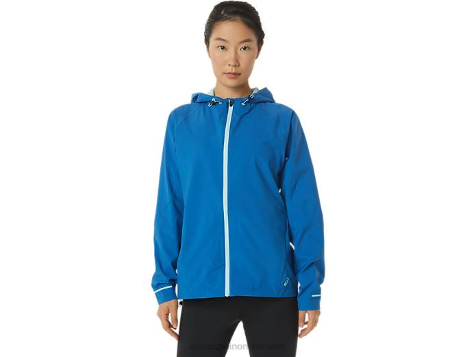 chaqueta impermeable mujer Asics 4L683341 unidad de lago/azul claro