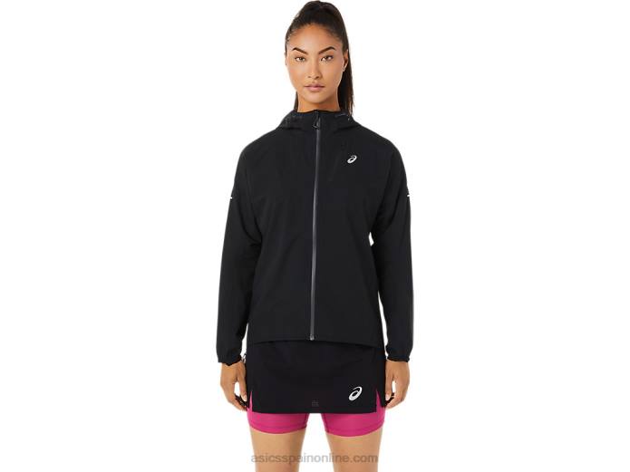 chaqueta impermeable mujer fujitrail Asics 4L683482 rendimiento negro