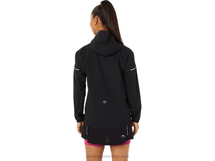 chaqueta impermeable mujer fujitrail Asics 4L683482 rendimiento negro