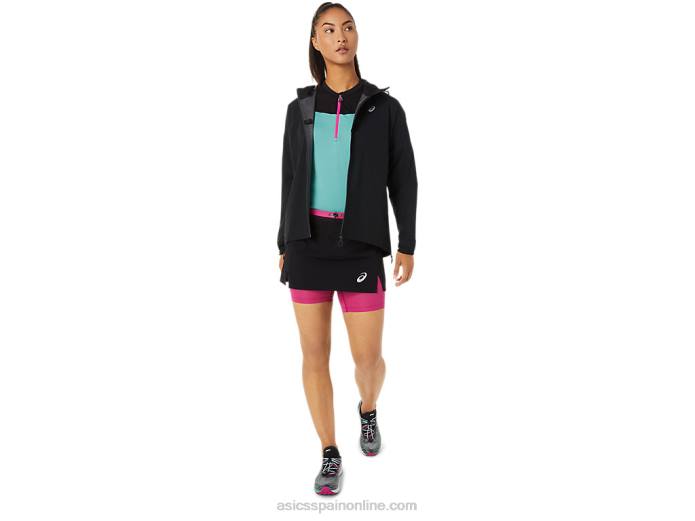 chaqueta impermeable mujer fujitrail Asics 4L683482 rendimiento negro