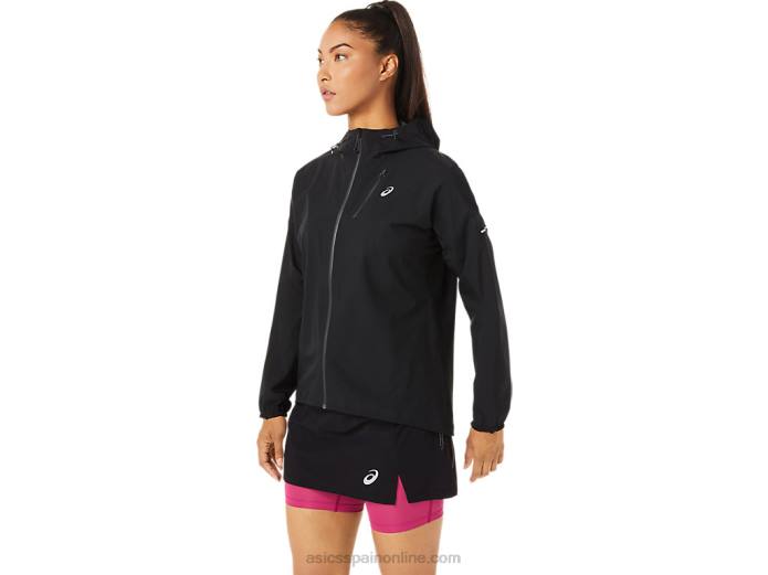 chaqueta impermeable mujer fujitrail Asics 4L683482 rendimiento negro