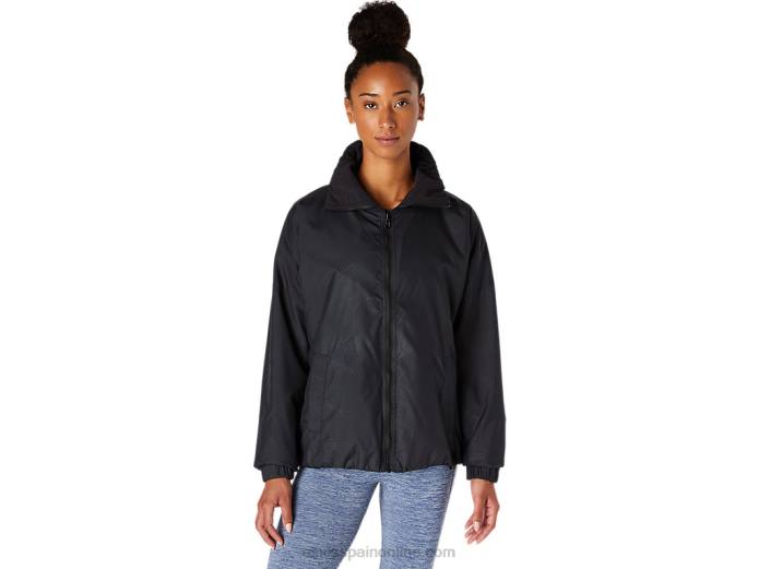 chaqueta reversible mujer Asics 4L683672 rendimiento negro