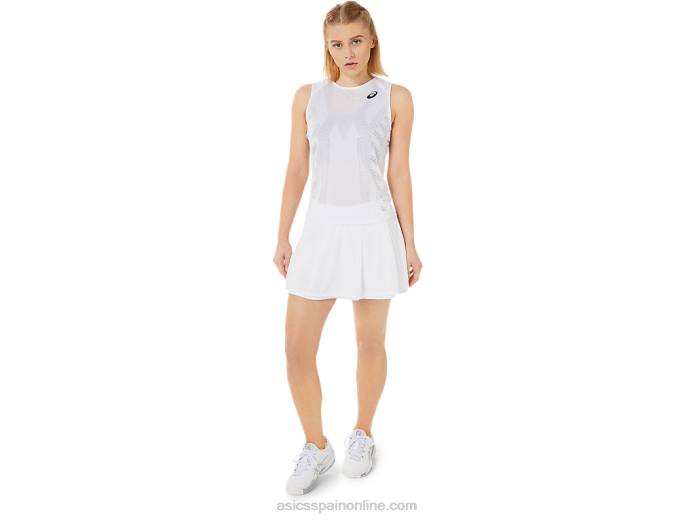 camiseta sin mangas de mujer Asics 4L683478 blanco brillante