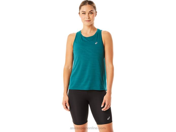 tanque de carrera femenino Asics 4L682996 pino terciopelo