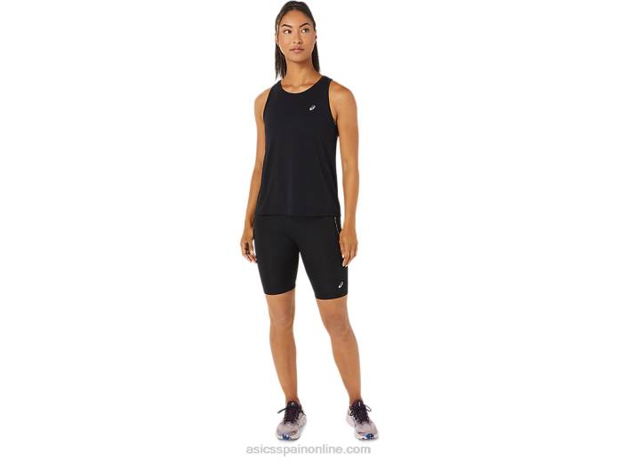 tanque de carrera femenino Asics 4L683345 rendimiento negro