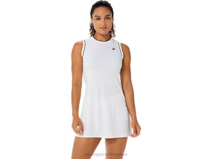 Vestido de mujer Asics 4L683481 blanco brillante