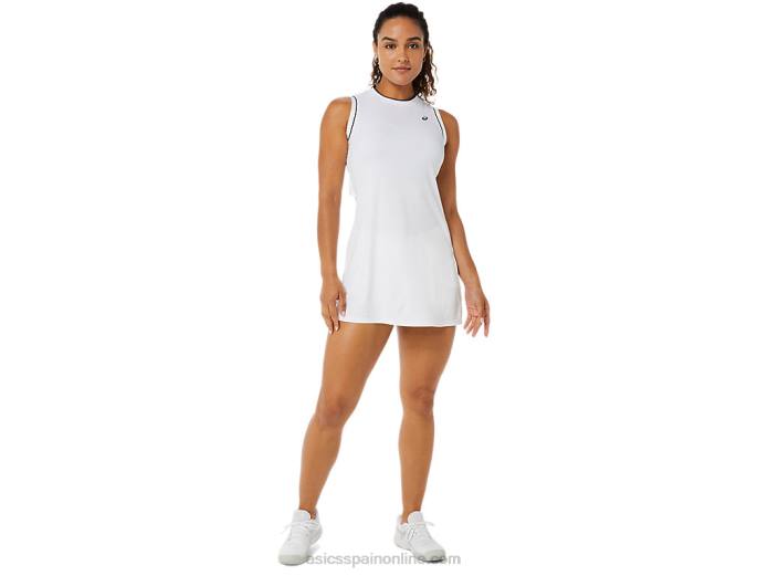 Vestido de mujer Asics 4L683481 blanco brillante