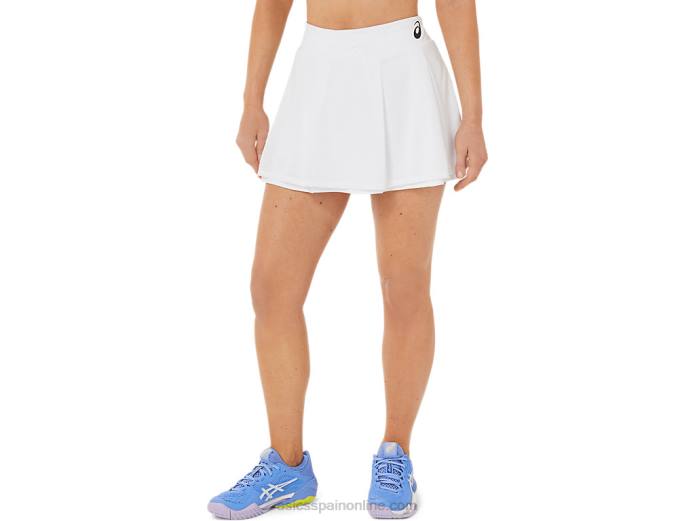 falda pantalón de mujer Asics 4L683523 blanco brillante