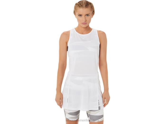 nuevo vestido strong 92 de mujer Asics 4L683283 blanco brillante