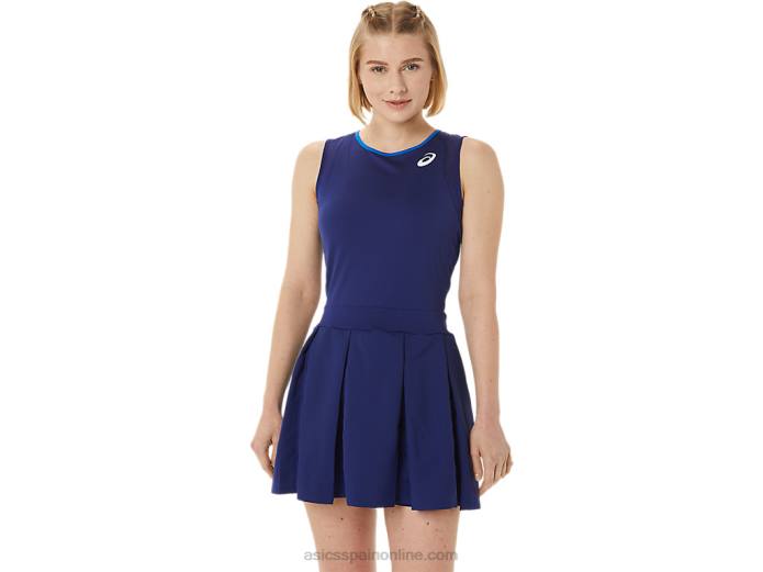 vestido de partido de mujer Asics 4L683042 buceo azul