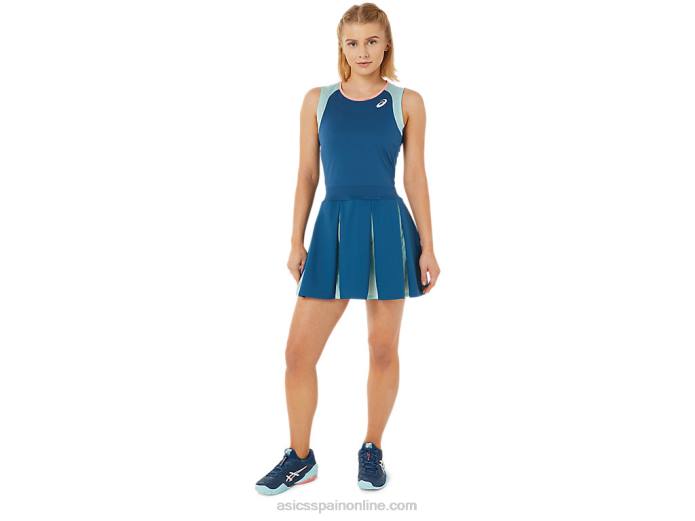 vestido de partido de mujer Asics 4L683502 índigo claro