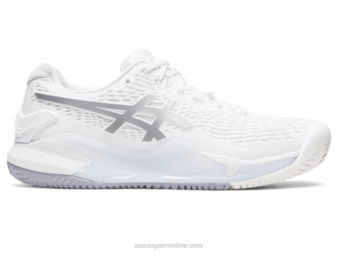 gel-resolución 9 arcilla Asics 4L682459 blanco/plata pura