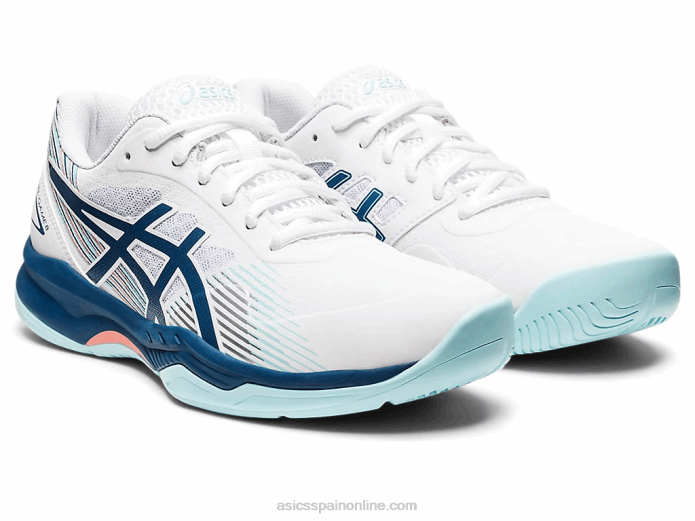 juego de gel 8 Asics 4L683532 blanco/índigo claro