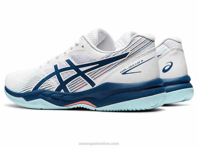 juego de gel 8 Asics 4L683532 blanco/índigo claro