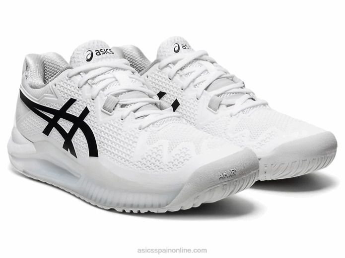 resolución de gel 8 Asics 4L684152 blanco negro