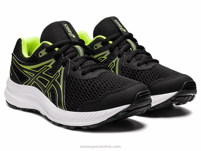 competir 7 grado escuela Asics 4L684486 negro/verde peligro