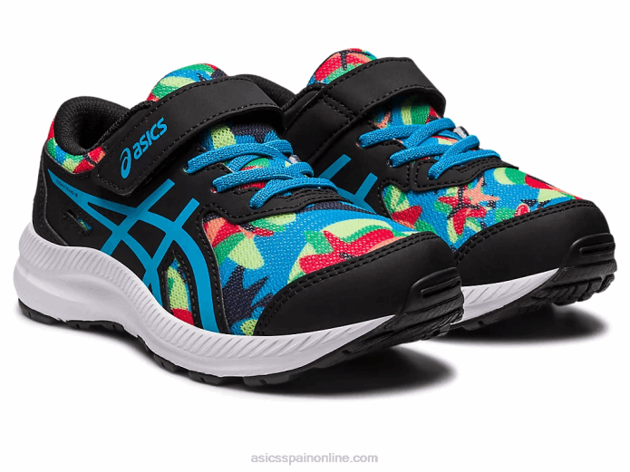 contend 8 preescolar Asics 4L684247 negro/azul isla