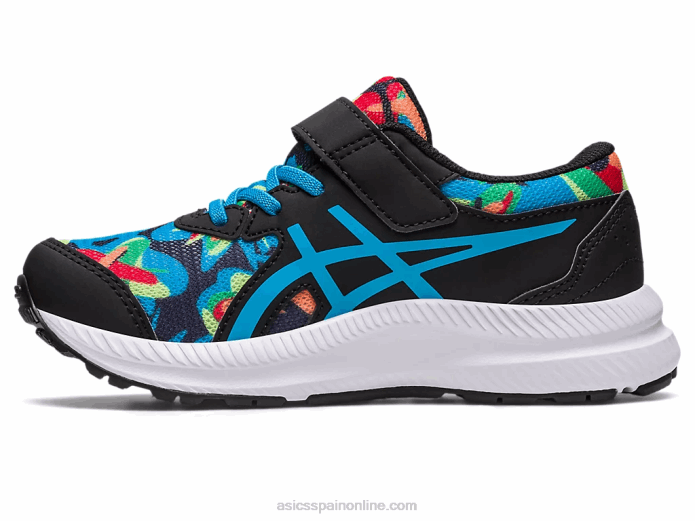 contend 8 preescolar Asics 4L684247 negro/azul isla