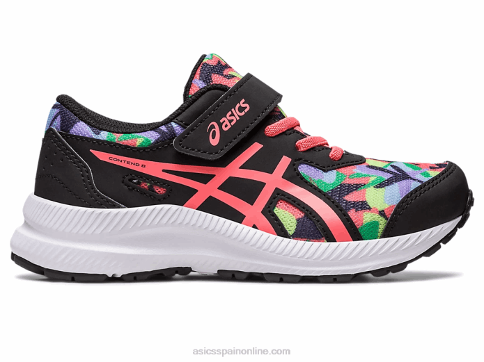 contend 8 preescolar Asics 4L684249 negro/papaya