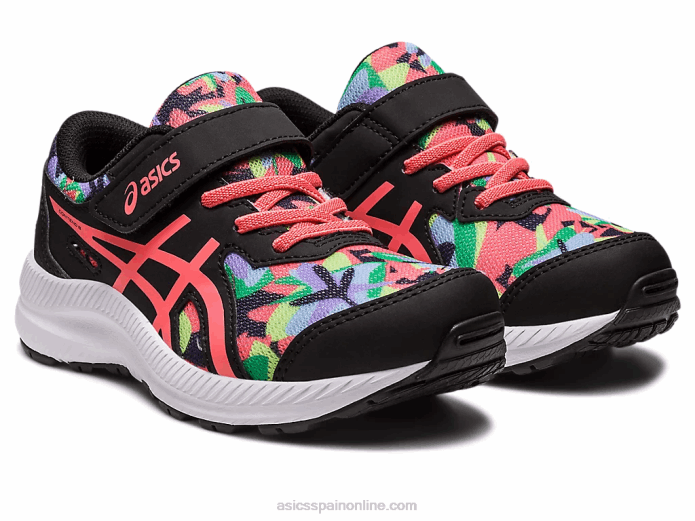 contend 8 preescolar Asics 4L684249 negro/papaya