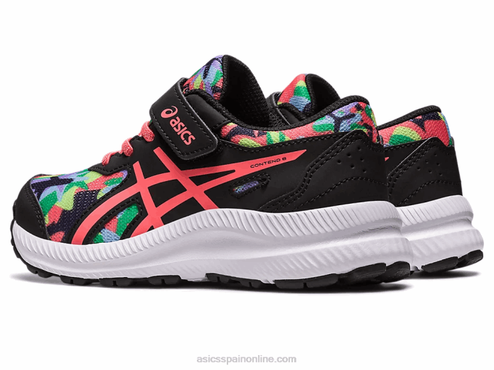 contend 8 preescolar Asics 4L684249 negro/papaya