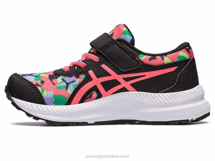 contend 8 preescolar Asics 4L684249 negro/papaya