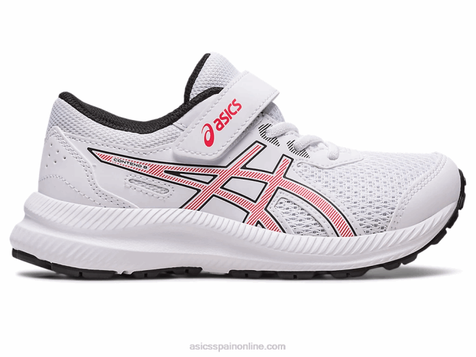 contend 8 preescolar Asics 4L684297 blanco/rojo eléctrico