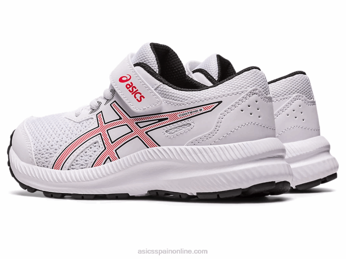 contend 8 preescolar Asics 4L684297 blanco/rojo eléctrico