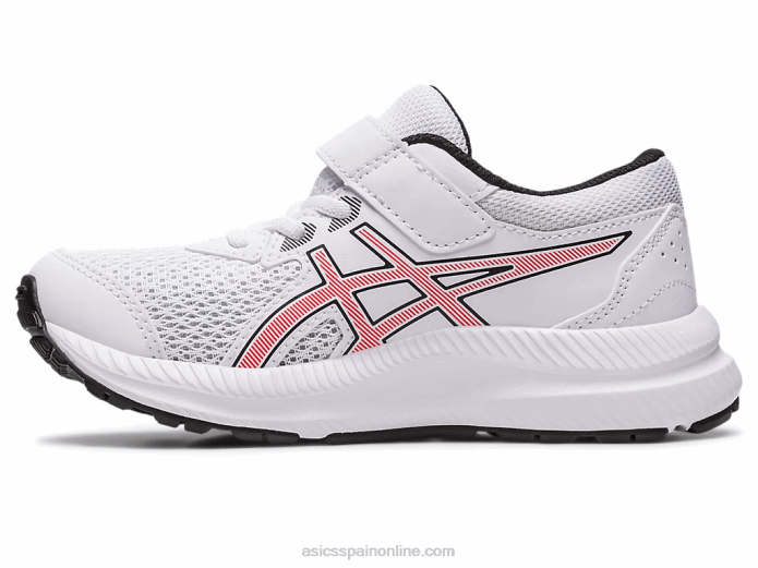 contend 8 preescolar Asics 4L684297 blanco/rojo eléctrico