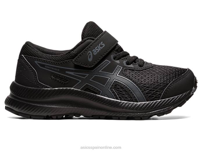 contend 8 preescolar Asics 4L684393 negro/gris portador