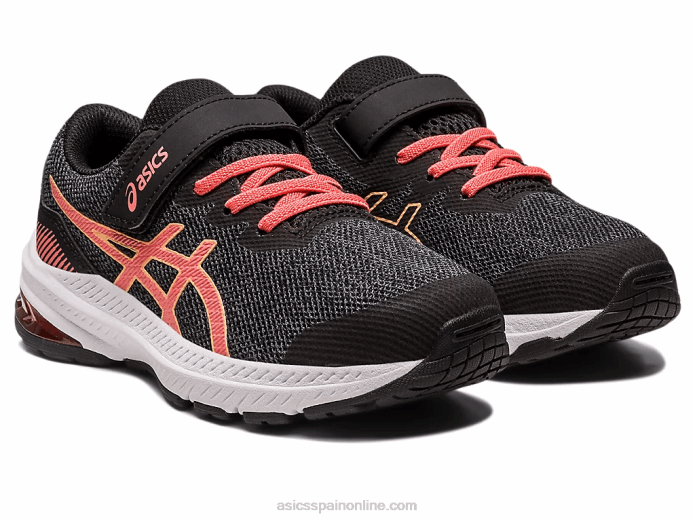 gt-1000 11 preescolar Asics 4L684296 negro/papaya