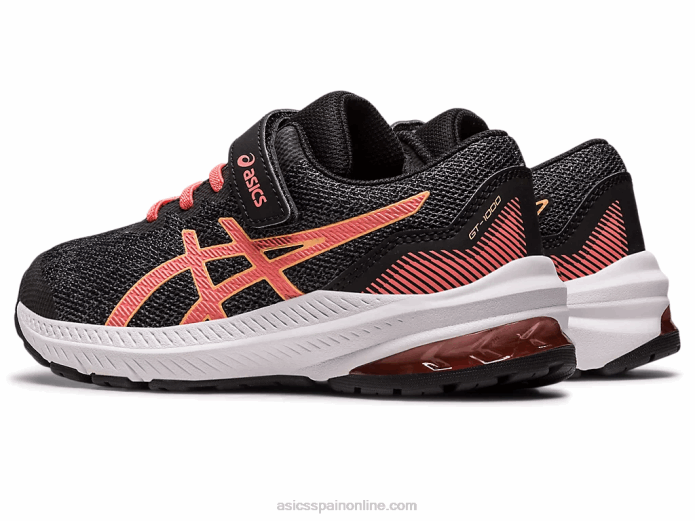 gt-1000 11 preescolar Asics 4L684296 negro/papaya