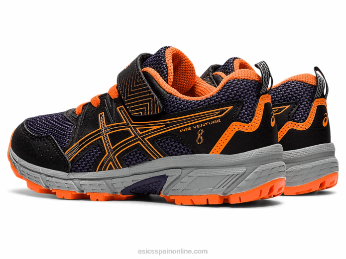 pre-venture 8 preescolar Asics 4L684488 negro/naranja impactante