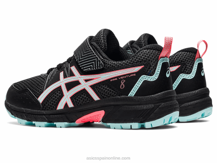 pre-venture 8 preescolar Asics 4L684501 negro/azul claro