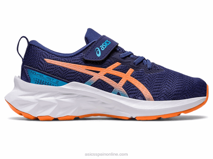 preescolar novablast 2 Asics 4L684283 azul índigo/melocotón sol