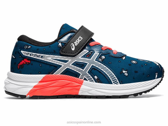 preexcite 7 preescolar Asics 4L684516 mako azul/blanco