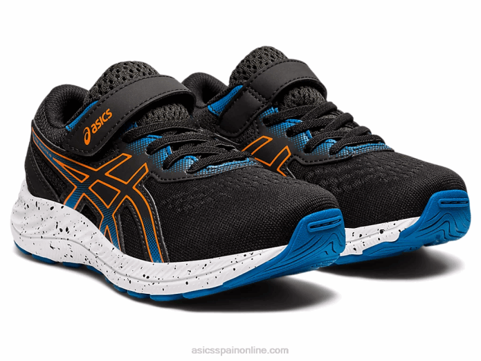 preexcite 8 preescolar Asics 4L684532 negro/naranja caléndula