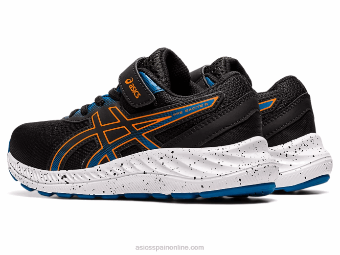 preexcite 8 preescolar Asics 4L684532 negro/naranja caléndula