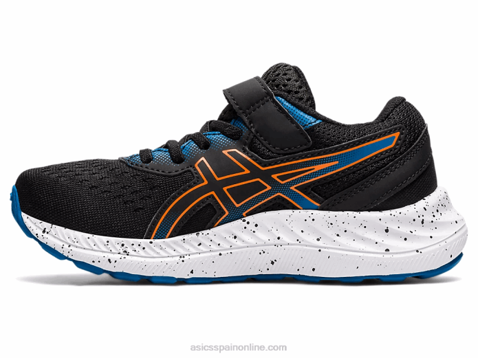 preexcite 8 preescolar Asics 4L684532 negro/naranja caléndula