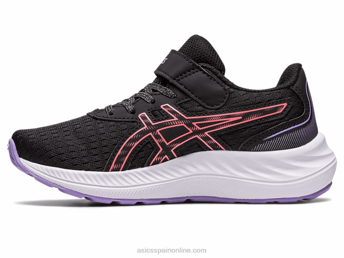 preexcite 9 preescolar Asics 4L684289 negro/papaya