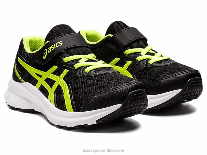 sacudida 3 preescolar Asics 4L684529 negro/verde peligro